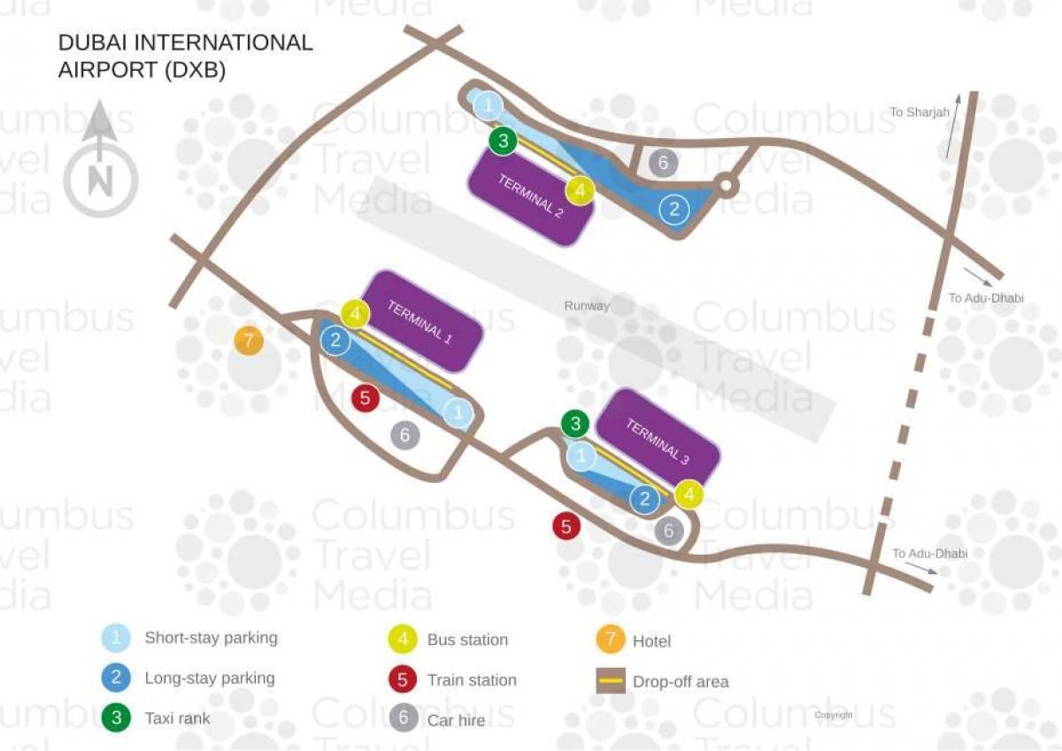 خريطة مطار دبي
