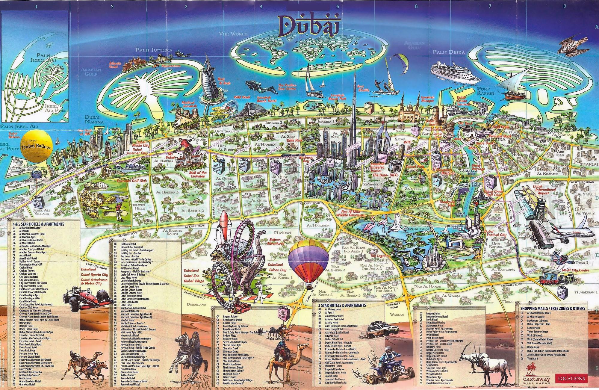 دبي خريطة 3d 