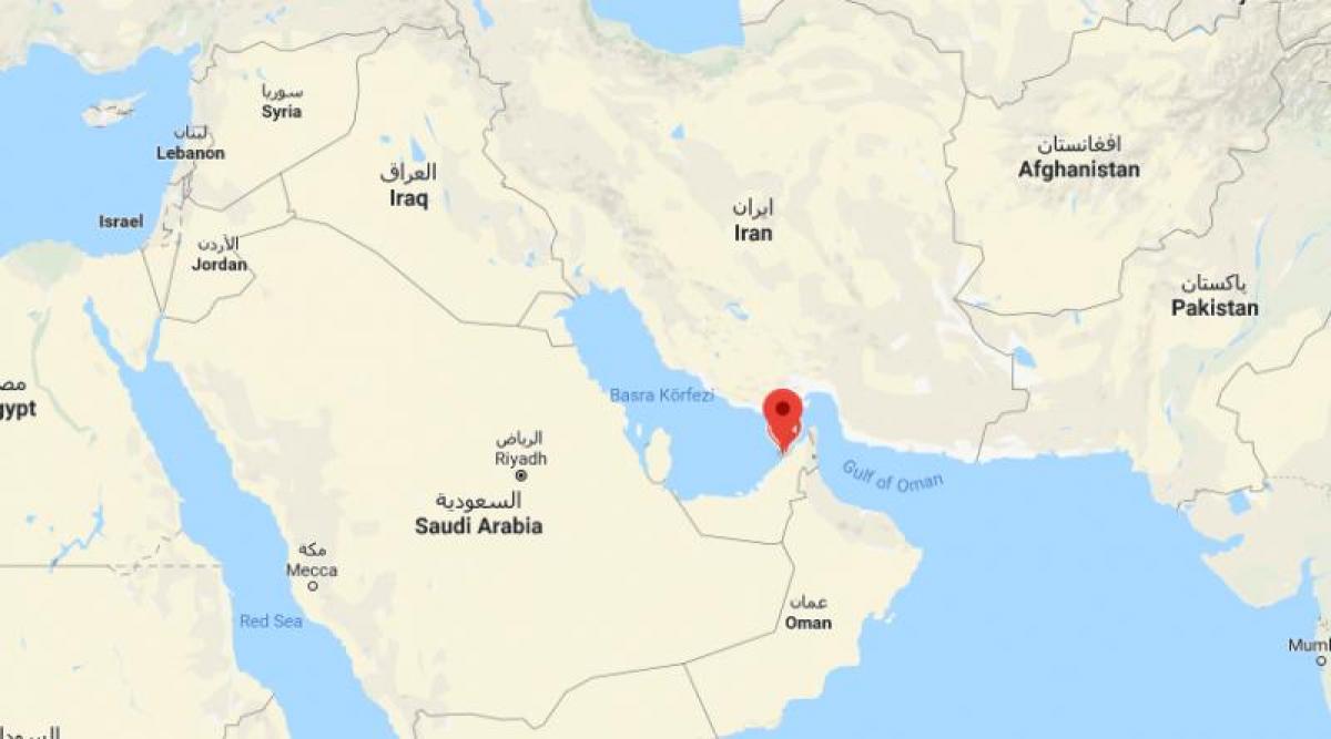 رمش اغتيال غبار  دبي على خريطة العالم - موقع دبي على خريطة العالم (الإمارات العربية المتحدة)