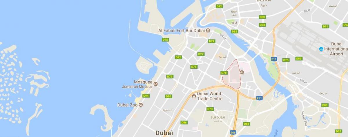 خريطة عود ميثاء في دبي