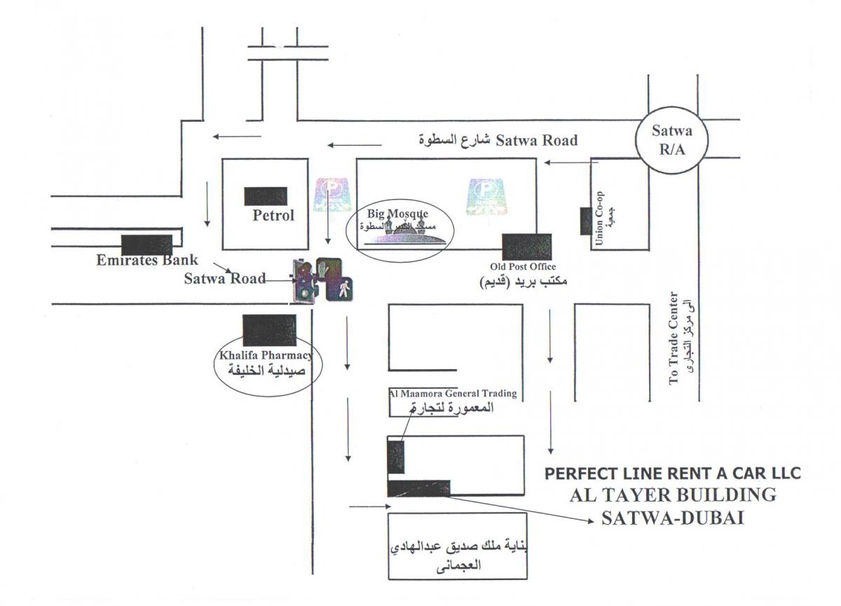 دبي-السطوة خريطة
