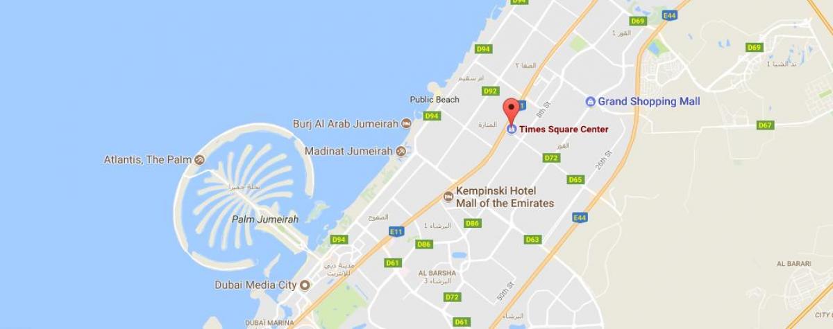 خريطة تايمز سكوير سنتر دبي