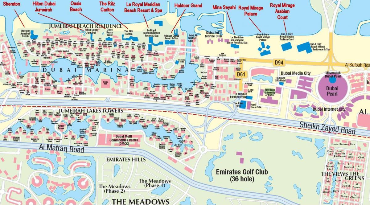 الخريطة شاطئ جميرا دبي