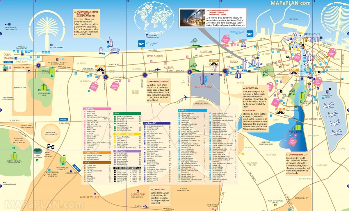 دبي خريطة الموقع
