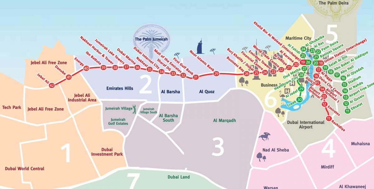 خريطة دبي الأحياء