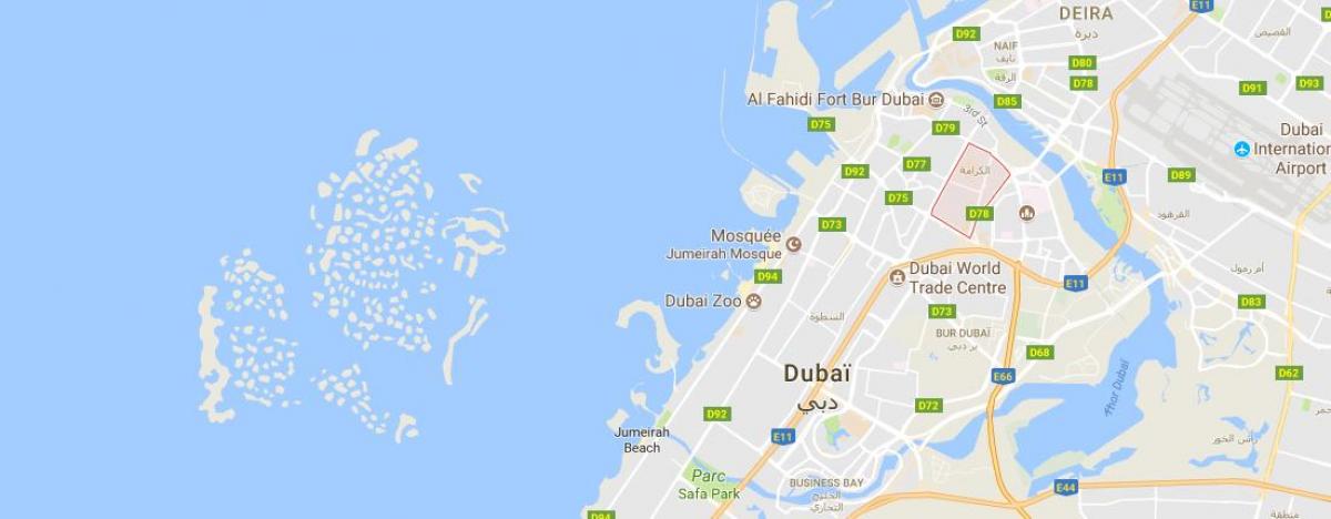 الكرامة دبي خريطة