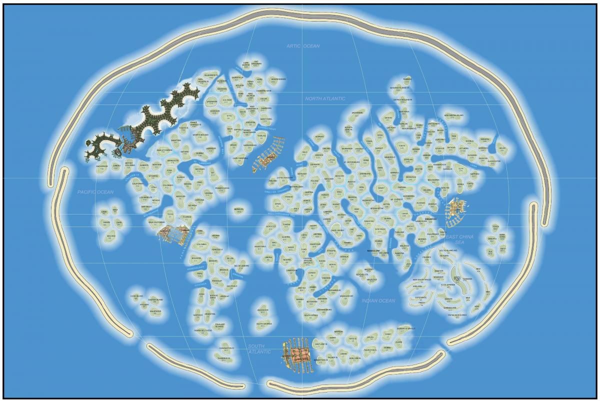 خريطة العالم جزيرة دبي