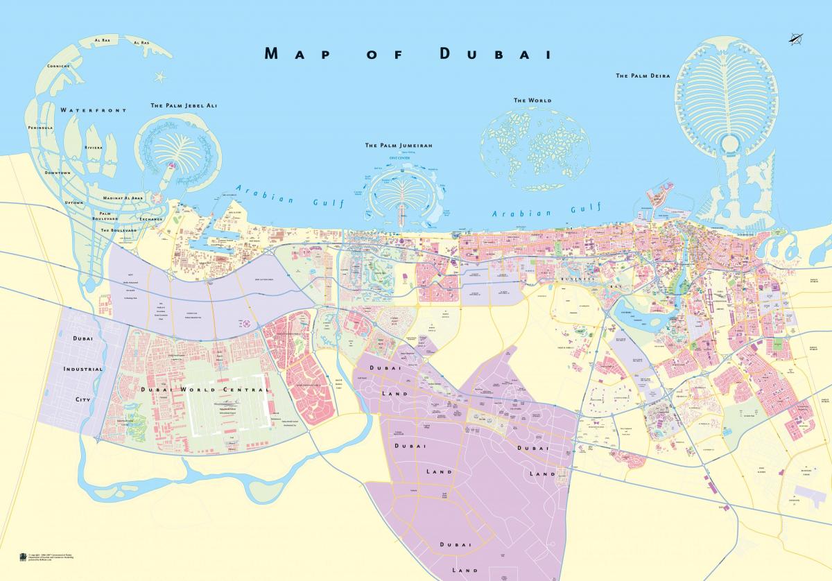 خريطة مدينة دبي