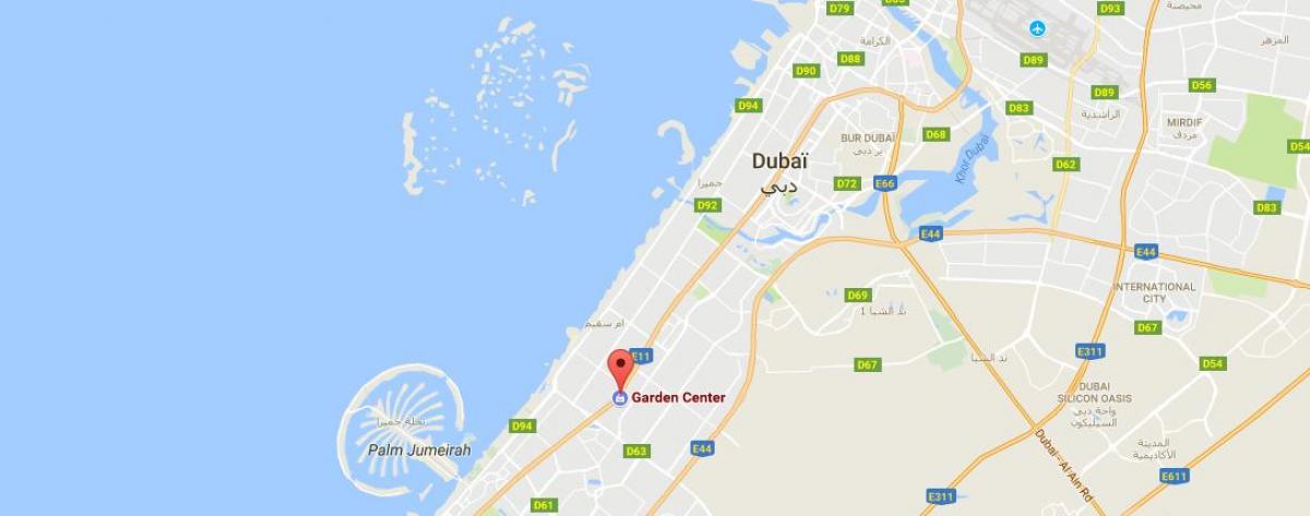 دبي حديقة وسط خريطة الموقع