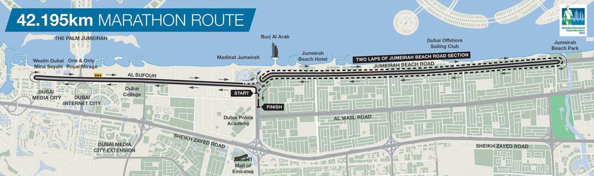 خريطة ماراثون دبي