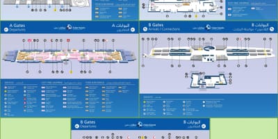 المبنى 3 في مطار دبي خريطة