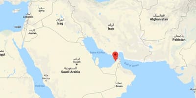 دبي موقع على خريطة العالم ، 