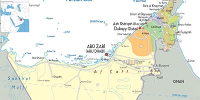 الخريطة السياسية دبي