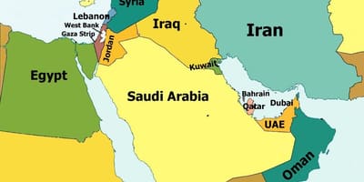 دبي خريطة الشرق الأوسط