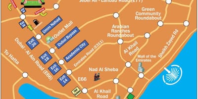 سباعيات الرجبي دبي خريطة الموقع
