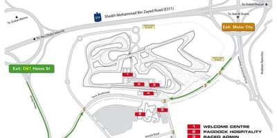 خريطة دبي موتور سيتي