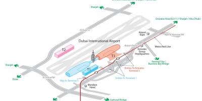 Dxb مطار خريطة