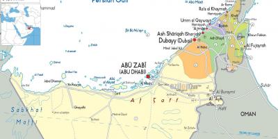 خريطة دبي الإمارات العربية المتحدة
