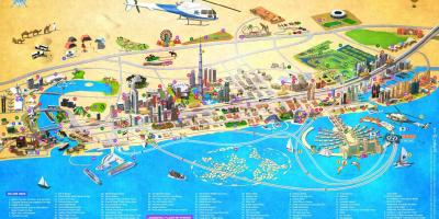 دبي نقاط الاهتمام خريطة