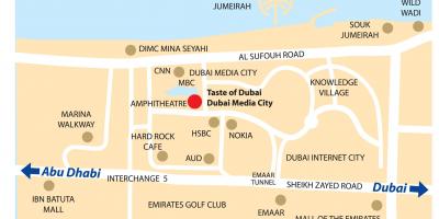 دبي مدينة الإعلام خريطة الموقع