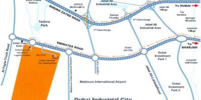 خريطة مدينة دبي الصناعية